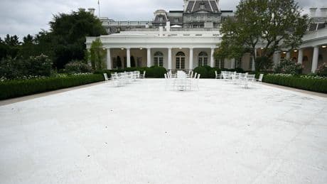Trump’s Rose Garden redesign is in. And critics aren’t impressed