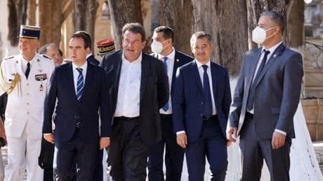 Sébastien Lecornu, Gérald Darmanin et Thierry Solère, un trio qui forme désormais le premier cercle d’Emmanuel Macron