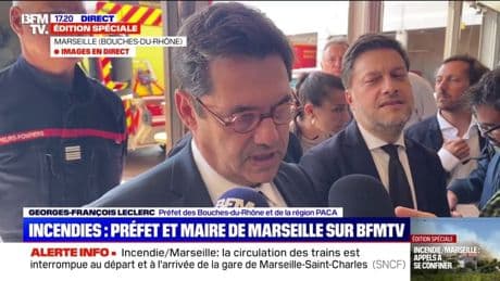 Incendies à Marseille: le préfet des Bouches-du-Rhône évoque "un feu de 700 hectares qui a engagé plus de 700 pompiers"