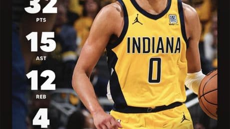 Tyrese Haliburton’s girlfriend hypes up star’s triple-double in Pacers’ Game 4 win