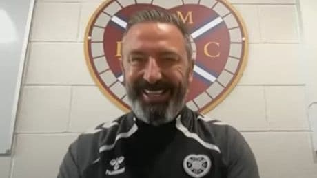 Derek McInnes tells Ally McCoist his son is a reluctant Hearts fan as Rangers respect spotted in empty Ibrox