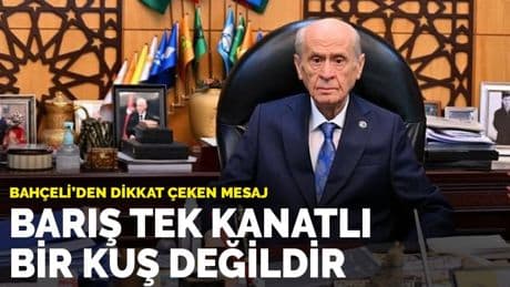 Bahçeli: Barış tek kanatlı bir kuş değildir