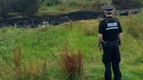 Bridge torched and destroyed at Scots park as police launch probe