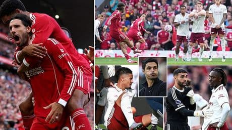 Cautious Mikel Arteta misses Anfield chance as Dominic Szoboszlai's outrageous hit in 1-0 win makes ominous early statement in title race... signing Alexander Isak now would just say 'catch us if you can'