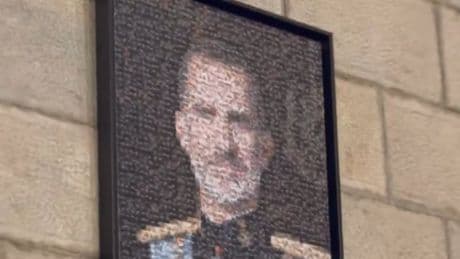 El alcalde de Gerona ataca a la Corona con un retrato de Felipe VI hecho con fotos del 1-O