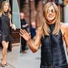 Jennifer Aniston, 56, puts on VERY leggy display in black mini dress to promote new season of The Morning Show