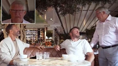 Watch the awkward moment Sir Alex Ferguson gatecrashes Rio Ferdinand and Michael Carrick podcast recording - before legendary Man United boss makes firm demand to former stars