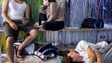 In one underground bomb shelter, Israelis huddle, and wait.