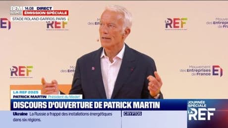Suivez le discours de Patrick Martin à la REF