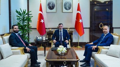 Cumhurbaşkanı Yardımcısı Yılmaz, Suriye İçişleri Bakanı Hattab'ı kabul etti