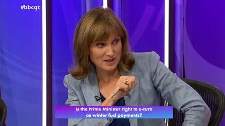Labour MP squirms as Fiona Bruce asks 7 times for straight answer on winter fuel u-turn
