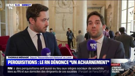 Perquisition au siège du RN: "C'est clairement un acharnement médiatique" déclare Thomas Ménagé, député RN du Loiret