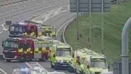 Child dies in M4 minibus crash tragedy and several seriously injured