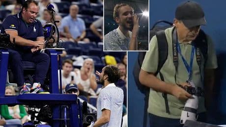 US Open descends into chaos as photographer walks on court at match point to spark player meltdown