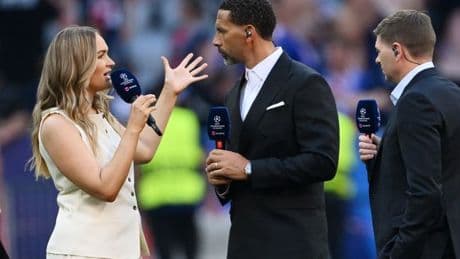 Laura Woods screams 'F****** hell Rio!' as presenter chins Ferdinand for hilarious TV gaffe