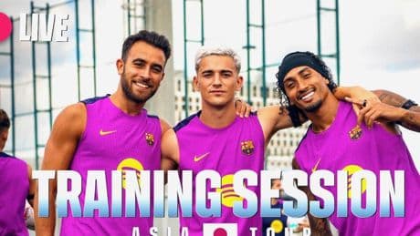 Sigue en streaming el primer entrenamiento del Barça en Kobe