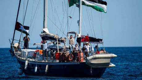 Who was on board the seized Gaza aid boat with Greta Thunberg?