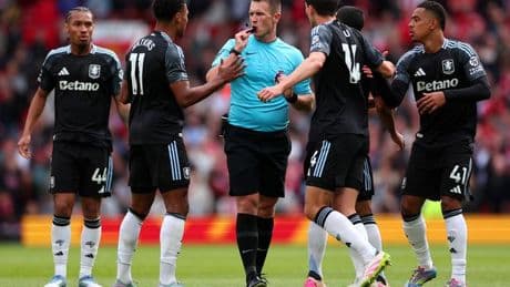 What referee told furious Aston Villa stars minutes after controversial Man Utd loss