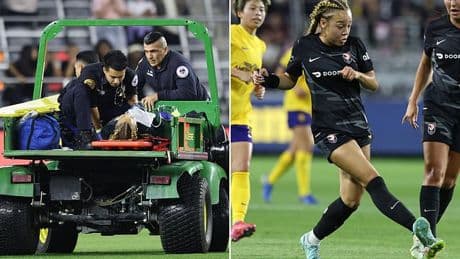 Women's soccer star rushed to hospital after collapsing on field