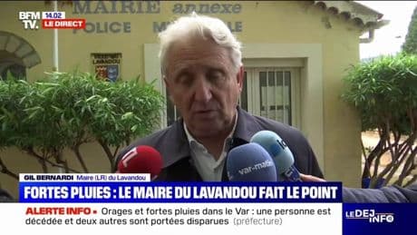 Inondations dans le Var: "Une catastrophe choquante d'une grande ampleur", déclare Gil Bernardi, maire du Lavandou