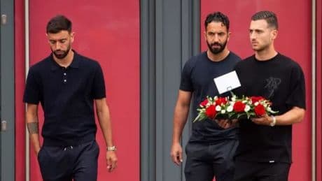 Man Utd trio including boss Ruben Amorim lay poignant Diogo Jota tribute at Anfield