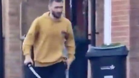 Footage of Hainualt sword attacker slashing at police shown to court