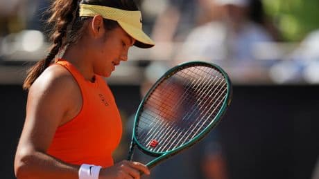 Valiant Emma Raducanu outclassed by Coco Gauff in Italian Open round of 16 defeat