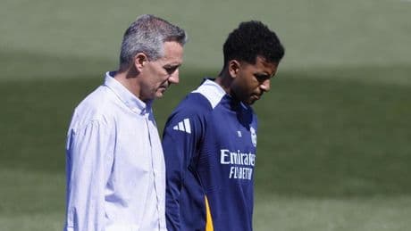 Rodrygo se marcha del entrenamiento del Real Madrid y peligra para el final de La Liga