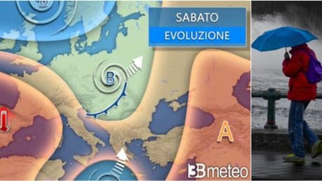 Meteo, weekend con brutto tempo sabato, domenica torna il sole con temperature fino a 25 gradi: ecco le (poche) zone a rischio temporali