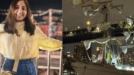 América, la marina que murió agarrada a un mástil del buque de origen español que chocó contra el puente de Brooklyn