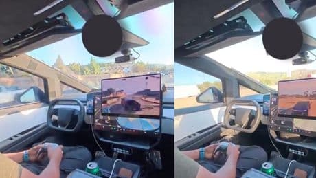 Las surrealistas imágenes del conductor de un Cybertruck de Tesla mientras juega al GTA que indigna: “Esto son el tipo de cosas que lo acabará arruinando para todo el mundo: empresa, accionistas, usuarios...”