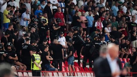 Riot police called into action at World Cup qualifier in Belgrade