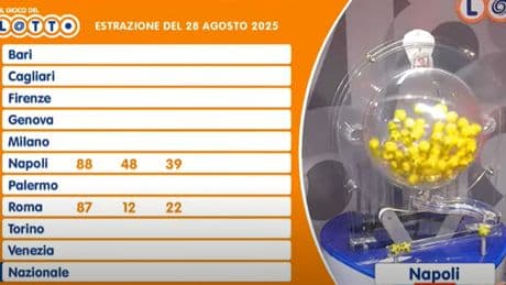 Estrazioni Lotto e Superenalotto, la diretta di oggi giovedì 28 agosto 2025: numeri vincenti, quote e montepremi