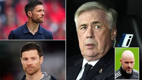 Real Madrid confirm Xabi Alonso as their new head coach on a three-year deal after Carlo Ancelotti's exit to Brazil... with ex-Man United boss Erik ten Hag the frontrunner to replace him at Bayer Leverkusen