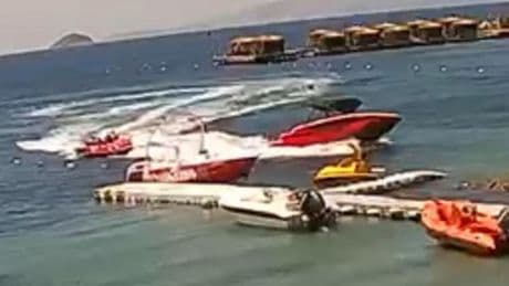 Bodrum'daki su sporları kazası kamerada