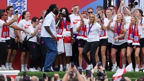Sarina Wiegman’s dancing with Burna Boy taught us something new about the Lionesses