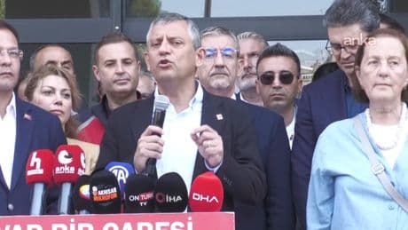 CHP lideri Özel Balıkesir'de depreme yakalandı