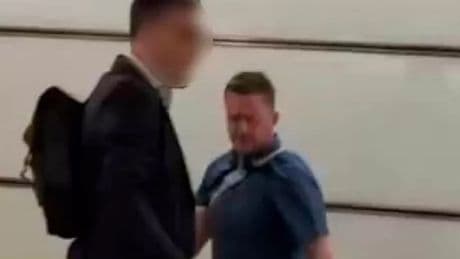 Tommy Robinson arrested after viral St Pancras video of him with unconscious man