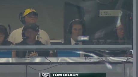Tom Brady makes appearance in Raiders coaching booth during ‘MNF’
