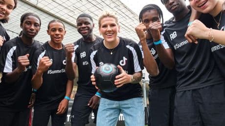 Lioness legend Millie Bright teaches teens football in new TikTok initiative