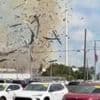 Watch: Moment debris skyrockets after gas line explosion