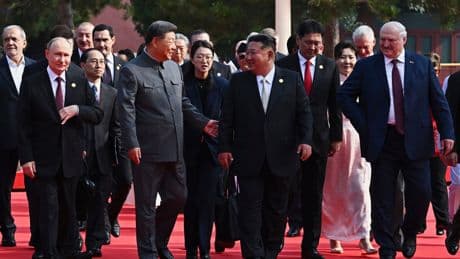 A look at the world leaders joining China's military parade in a show of solidarity with Beijing