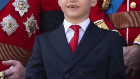 Prince Louis charms crowd from the balcony at Trooping the Colour