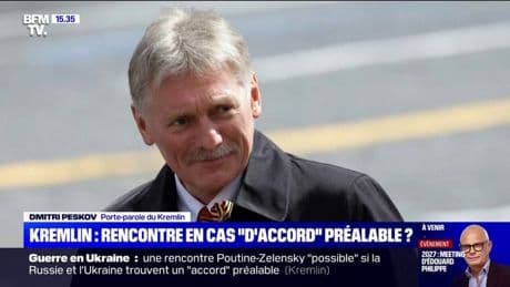 Zelensky/Poutine: "Une rencontre entre les deux hommes n'est possible qu'après le travail des délégations ukrainiennes et russes", déclare le porte-parole du Kremlin