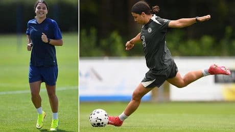 Sam Kerr fans FINALLY get the five-word message they've been dying to hear as star returns to the field for Chelsea