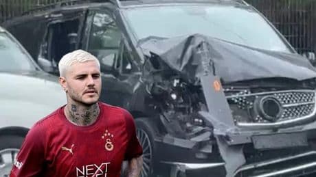Galatasaraylılara bir günde ikinci kaygı! Icardi'nin aracı pert oldu