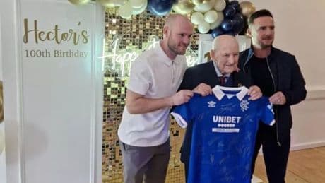 Ex Rangers captain surprises West Lothian resident at 100th birthday celebrations