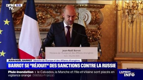 Guerre en Ukraine: Jean-Noël Barrot se "réjouit" des sanctions contre la Russie