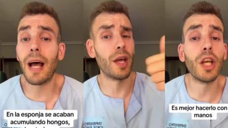 El enfermero Jorge Ángel desvela por qué es mejor lavarse sin esponjas: ''La ciencia dice que es mejor enjabonarse con las manos''