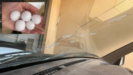 Granizo como pelotas de golf, lunas y porches rotos en Herrera de los Navarros: &quot;Pasamos miedo&quot;